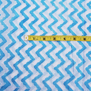 Zig Zag Block Printed Running Cotton Indian Dress Fabric
